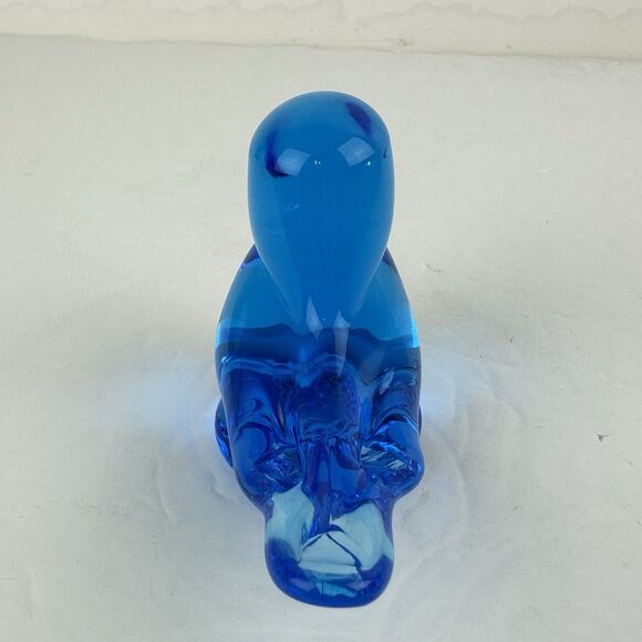 Titan Art Glass Blue Bird of Happiness Happy Little Figurine Paperweight 1999 - Picture 4 of 8
